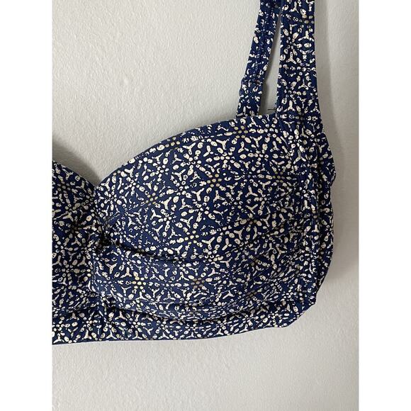 Bond-Eye Australia Nautical Foil Lightly Padded Bikini Navy Top D/DD US8 Swim - Picture 3 of 7